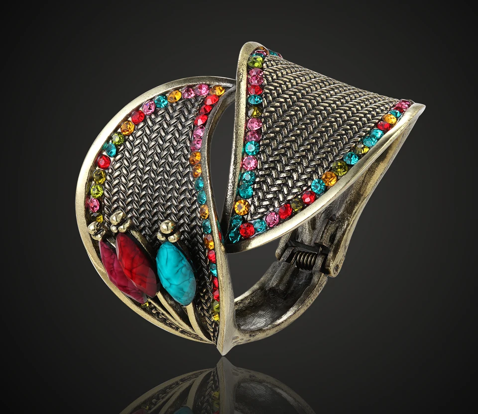 Турецкие браслеты большого размера для женщин, вечерние, подарки, идеальный античный золотой цвет, винтажные смоляные браслеты, цветной браслет с цветком