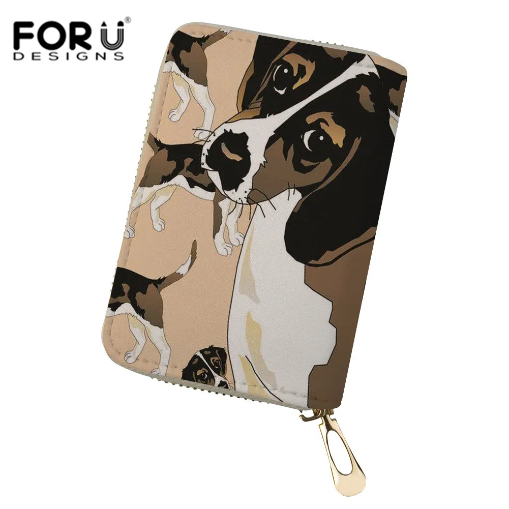 FORUDESIGNS Women Cardholder Bags Cool Beagle Dog Pattern