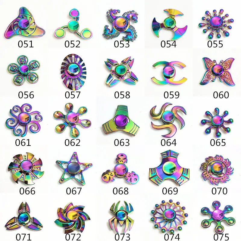 Ручной Спиннер Rainbow Heptagonal ручной из цинкового сплава с металлическим подшипником