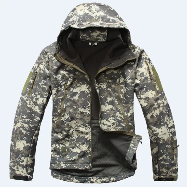 Мужские уличные куртки и пальто, армейские камуфляжные пальто, военная куртка, водонепроницаемая, ветровка, тактическая куртка, одежда для охоты - Цвет: ACU