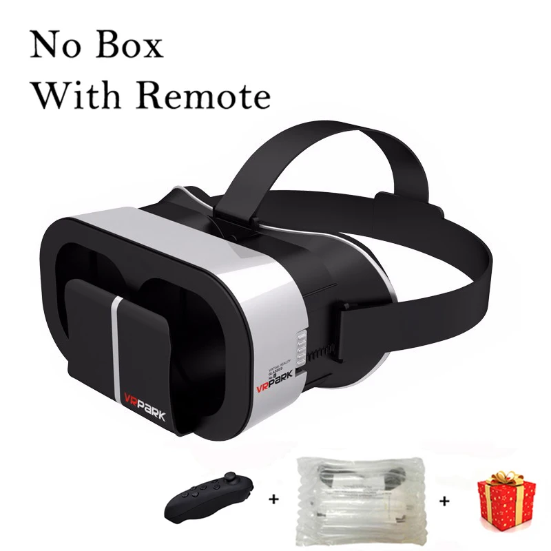 No Box With Remote VRPARK V5 Viar Смарт шлем виртуальной реальности очки 3D 3 D VR гарнитура шлем для iPhone смартфон Android линзы - Цвет: No Box With Remote