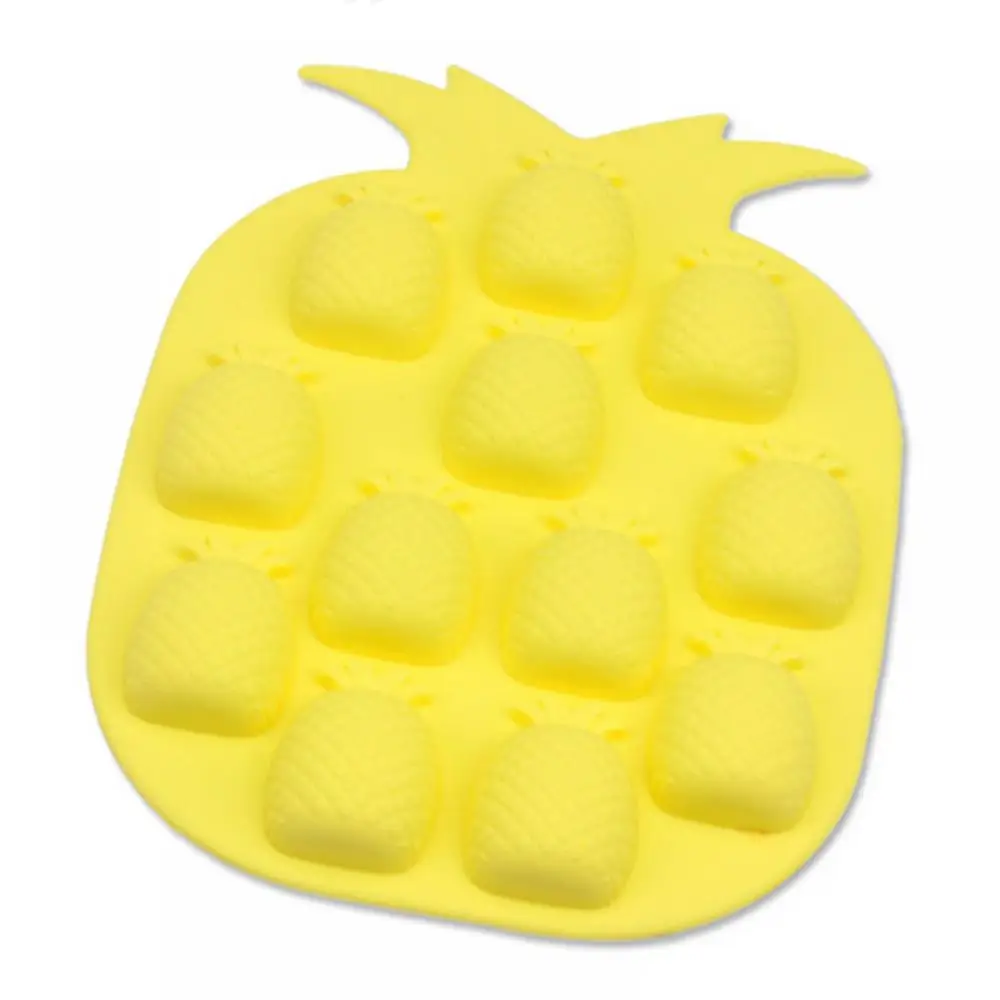 KANNERT DIY Pineapple Shape Ice Mold Drink Ice Cream Cube Maker Bar Party Ice Tray Cube 4