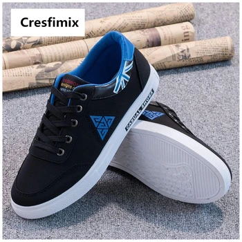 

Cresfimix zapatos hombre male fashion comfortable autumn lace up black & blue shoes men cool street shoes leisure shoes b2355