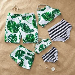 Familia de baño de mamá y Me traje de baño hoja Madre Padre hija hijo ropa hombres playa Bikinis mira mamá Familia de baño de mamá y Me traje de baño hoja Madre Padre hija hijo ropa hombres playa Bikinis mira mamá