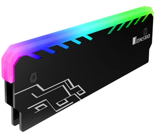 JONSBO RGB радиатор памяти ram Крышка корпуса алюминиевый радиатор ram жилет RGB подсветка - Цвет лезвия: Black