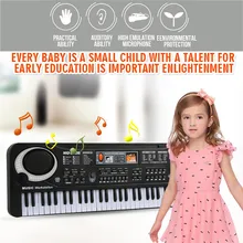 Музыкальный Микрофон 61Key пианино электронный переносной прибор детская игрушечная клавиатура brinquedo oyuncak игрушка для детей D4