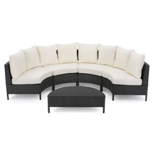 Curved Sofa Set And Get Free Shipping On Aliexpress All Weather Outdoor Furniture Black Curved Set Garden
