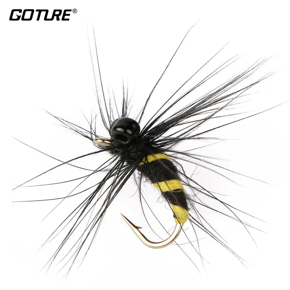 Goture 10pcs/lot Multifunctional Bionic Fly Fishing Lure Hook 10 Flies