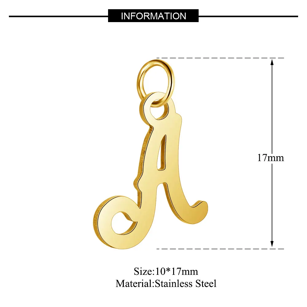 Золотой кулон "инициалы" из A-Z букв всех алфавитов DIY Шарм для изготовления ювелирных изделий Модное Имя ожерелье кулон 5 шт./лот