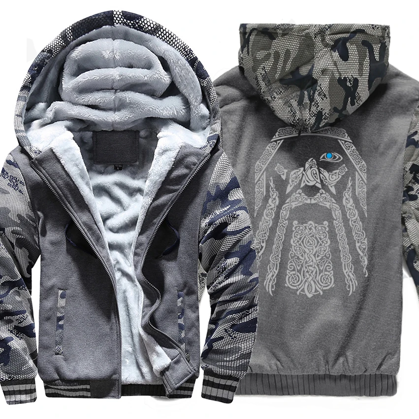 Sudadera de de chaqueta chándal de vikingos sudaderas capucha para hombres 2019
