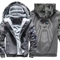 winter sweatshirt raglan print jacket tracksuit Odin Vikings hoodies for men 2019 new fashion wool liner Camouflage sleeve coats
