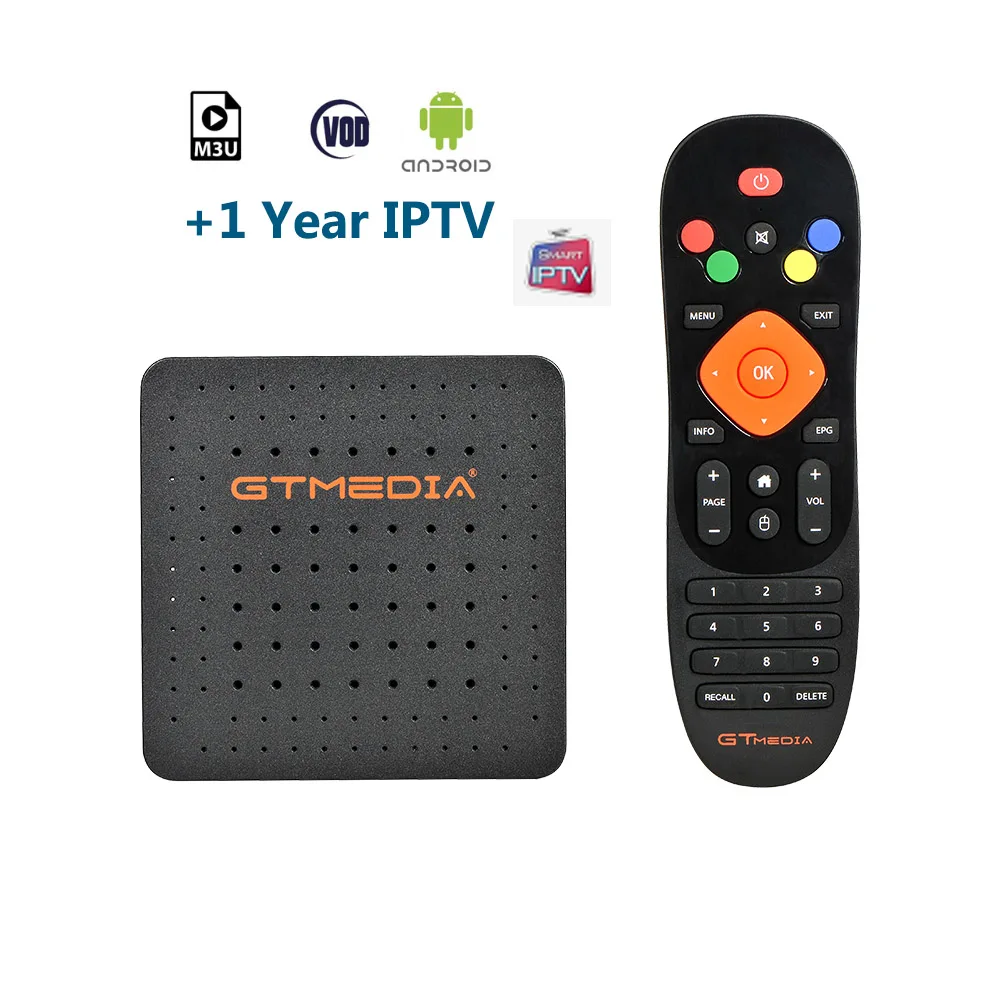 GTMedia Ifire IP tv Box цифровая приставка ТВ Декодер FULL HD 1080P(H.265) встроенный wifi модуль ip tv поддержка Испания DE IT UK m3u - Цвет: iFire Add 1year IPTV