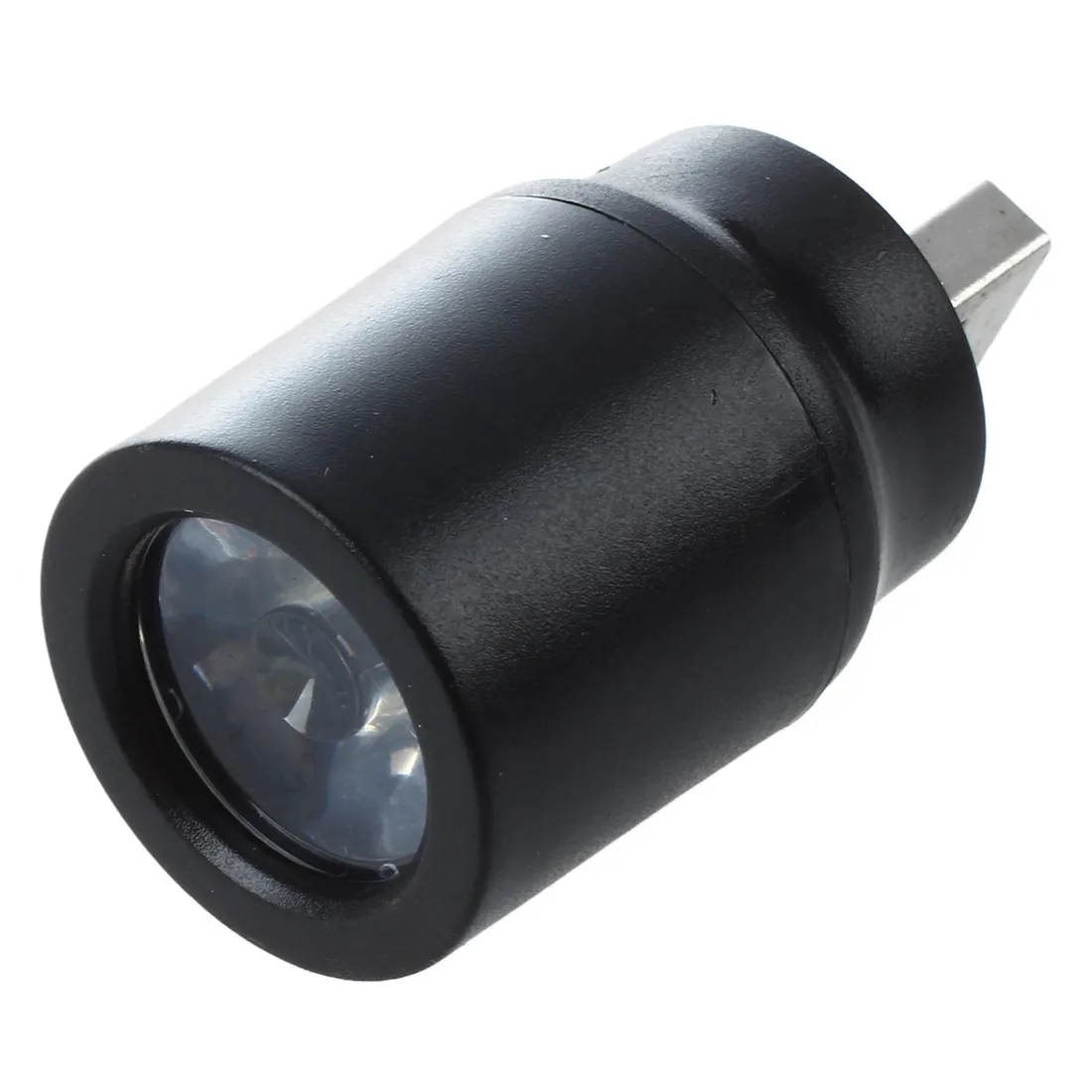 

Black Plastic White Light Press Button USB LED Lamp Torch