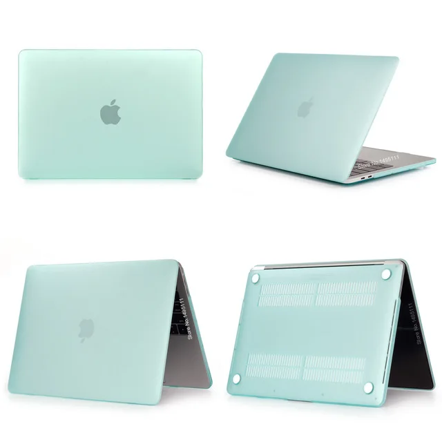 Новинка Роскошный матовый чехол для Apple MacBook Air Pro 11 12 13 15 16 дюймов для 13,3 mac book Pro с сенсорной панелью для клавиатуры - Цвет: Matte Green