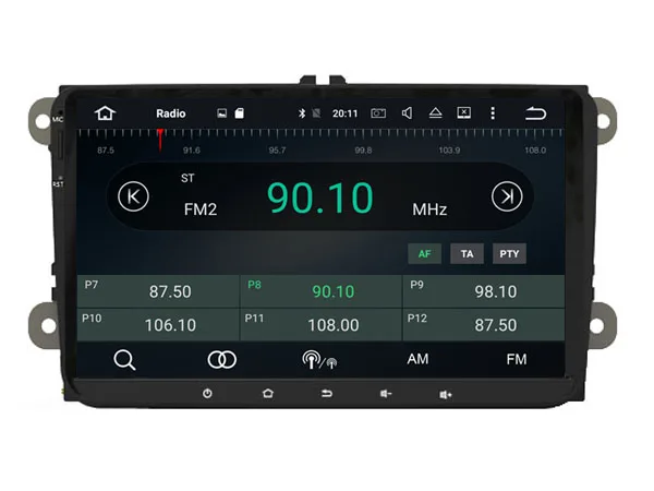 Excellent Ips screen Android 8.0 Car Dvd Navi Player FOR VW B6/CADDY/PASSAT/SAGITAR/TIGUAN/TOURAN gps auto stereo audio multimedia 2