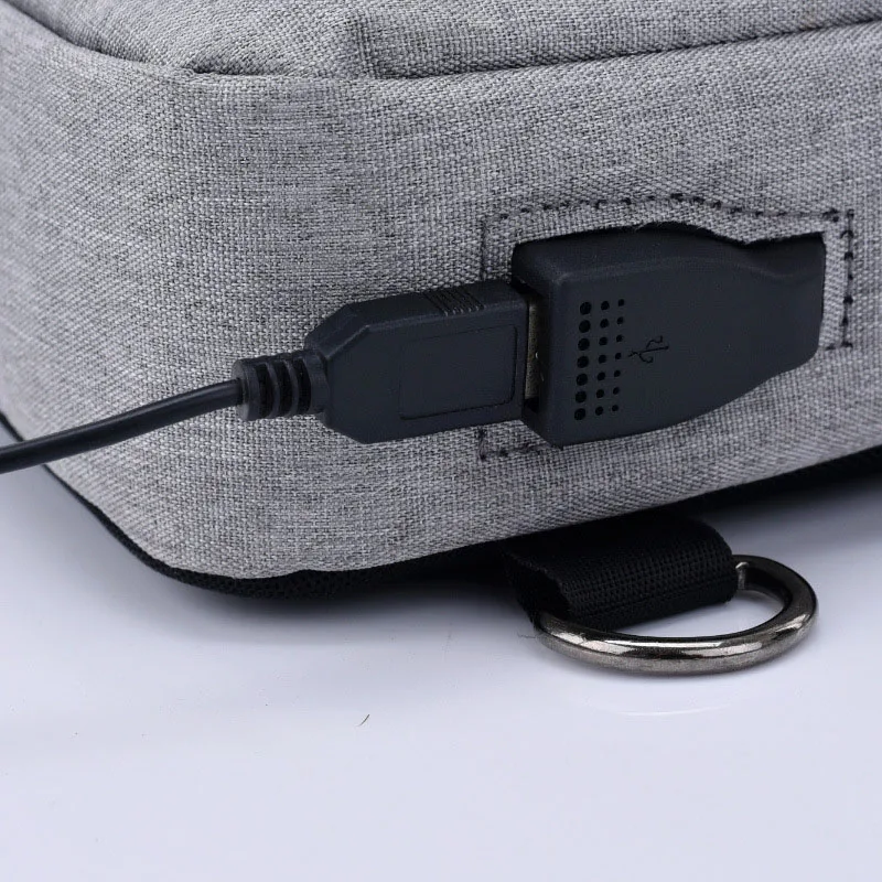 Anti Theft Men Backpack Canvas USB Rechargeable Chest Bag Headphone Hole Teenager Single Shoulder Boy Bag Sac A Dos Homme BP0212 (19)