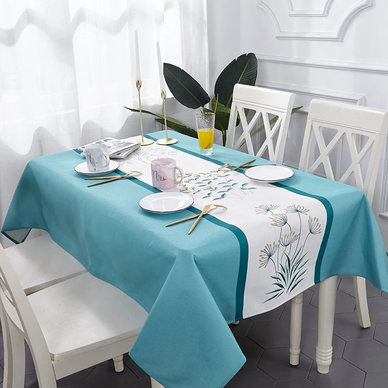 IDouillet, водонепроницаемая непромокаемая скатерть, покрытие для стола для столовой, кухни, гостиной, декоративное покрытие на стол, прямоугольная/продолговатая