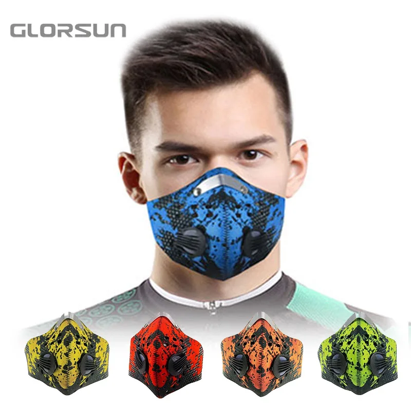 

PM2.5 Cycling Mask Windproof Riding Breathable Carbon Filters Dust Smog Protective Neoprene Activated Carbon Dustproof Ski Mask