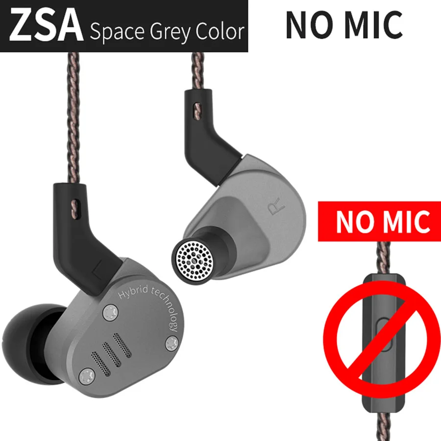 KZ ZSA восемь драйвер наушники 2DD+ 2BA динамические и арматурные в ухо Hi-Fi стерео Спортивная гарнитура съемный кабель обновления