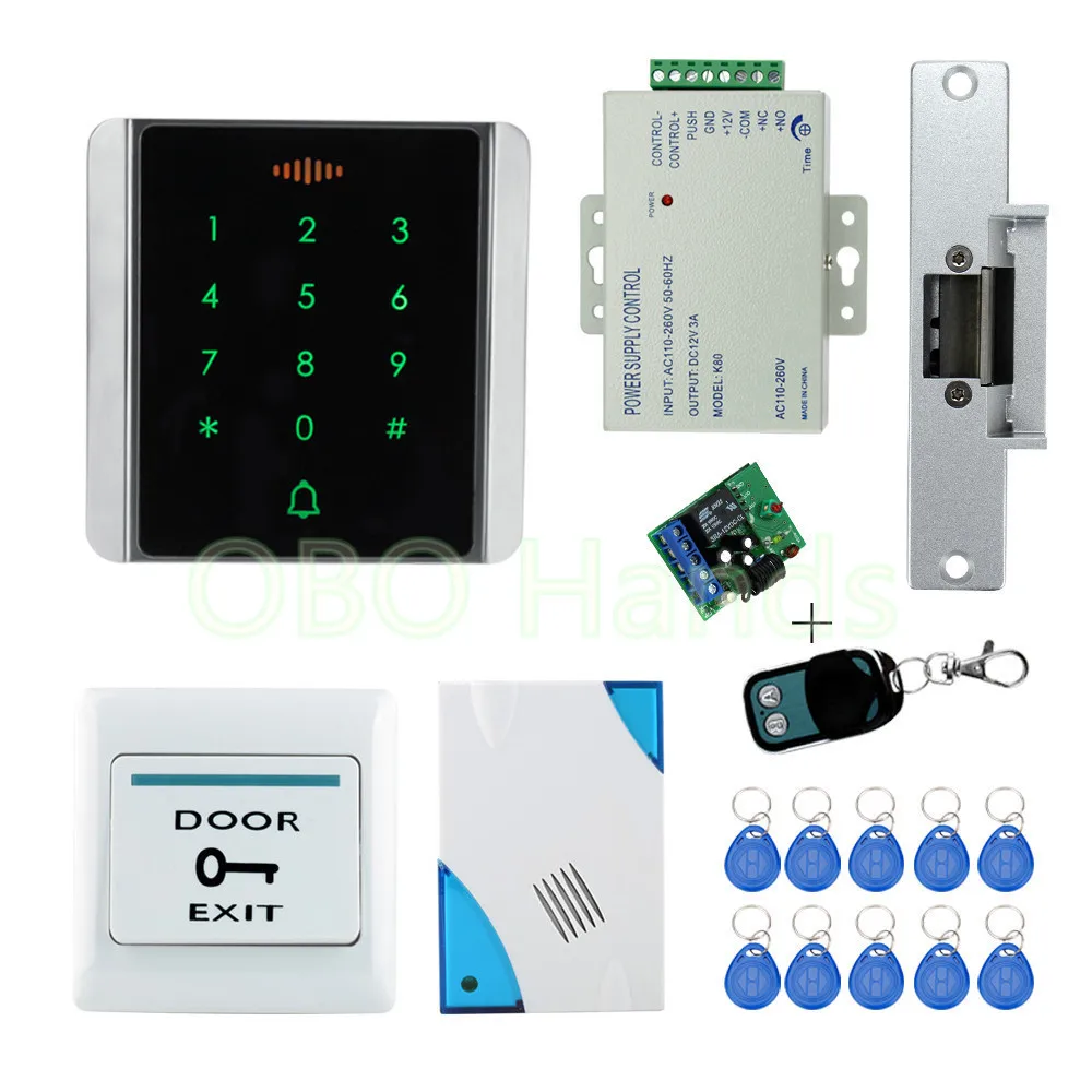 Metal rfid security door lock system kit set with electronic lock for