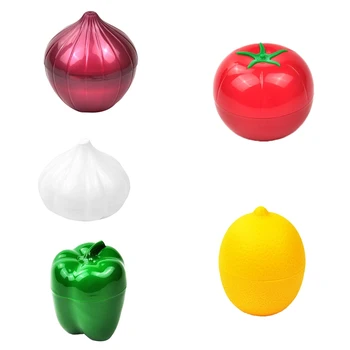 

Creative Kitchen Food Crisper Vegetable Containers Onion Garlic Tomatoes Lemon Green Pepper Fresh Storage Box