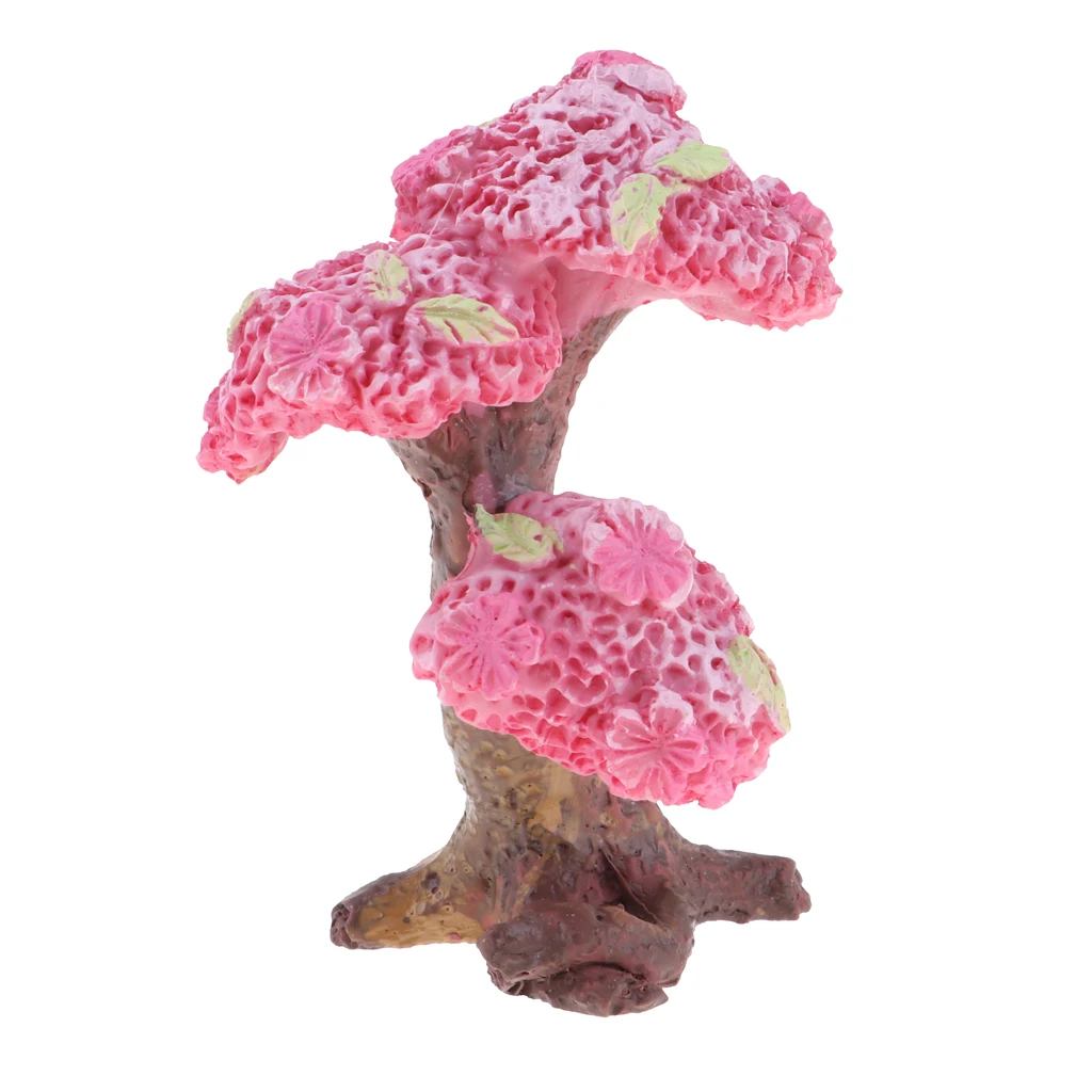 1/12 Scale Miniature Sakura Tree toy Dollhouse Fairy Garden Ornament Decor DIY Accs for kids dollhouse decoration