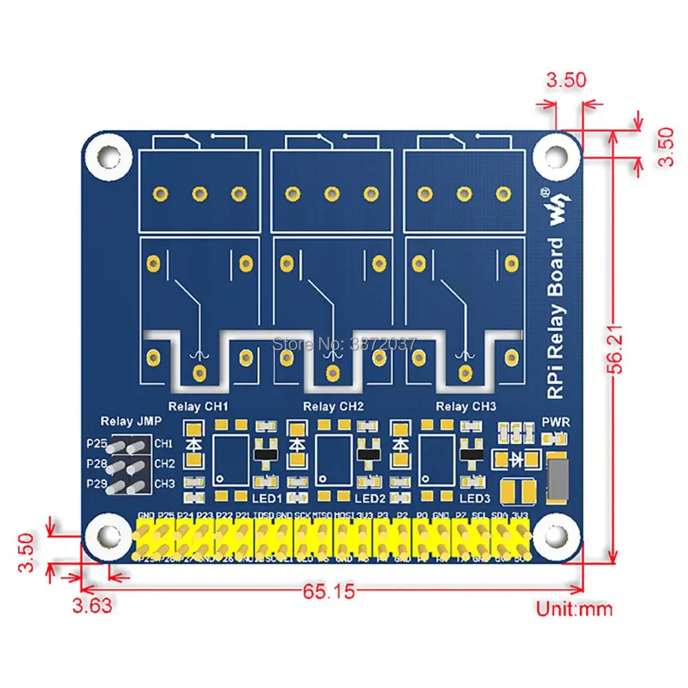 DIYmall SIM5320A 3G GSM GPRS GPS Expansion Board GPS Module WCDMA+ HSDPA 3 Channel Relay Board for Raspberry PI RPI