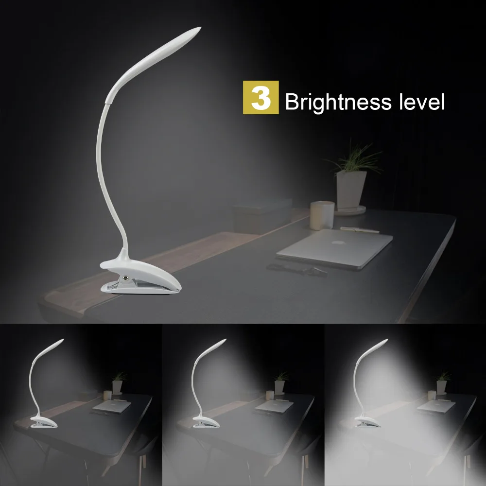 Vonpri светодиодный настольная лампа Перезаряжаемые Светодиодная для чтения свет 16