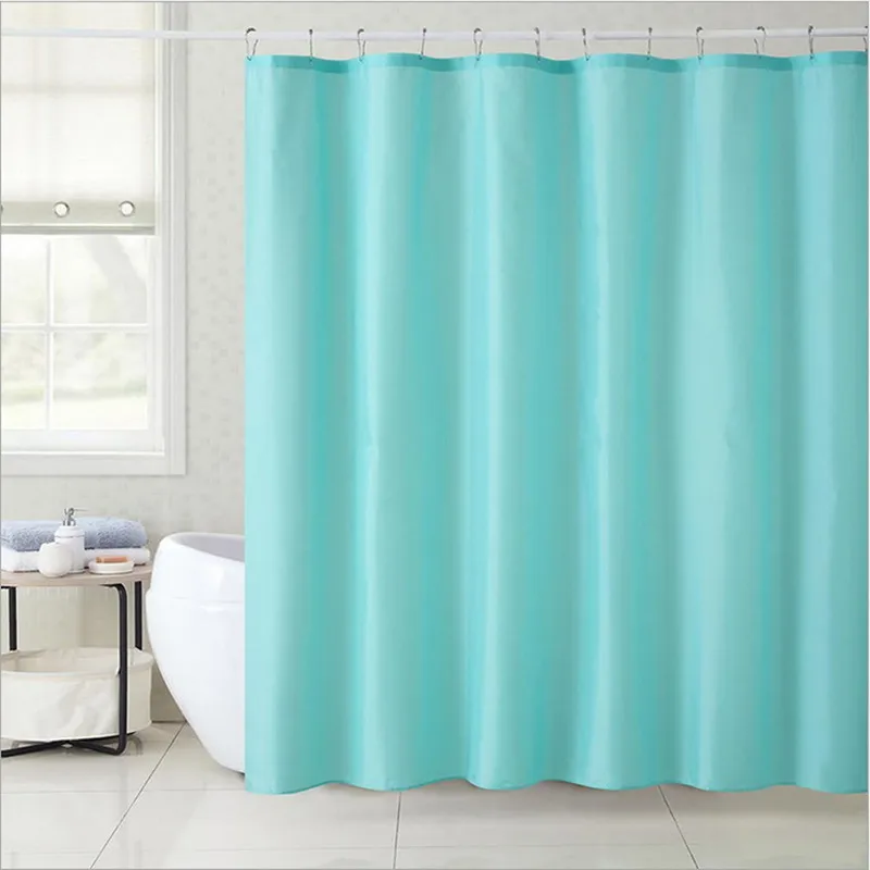 Bath curtain pure color bath curtain polyester waterproof household