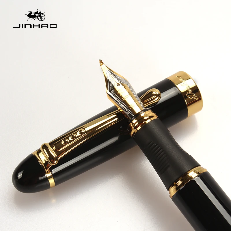 JINHAO X450 металлическая Золотая Подарочная иридиевая 1,0 мм Классическая авторучка