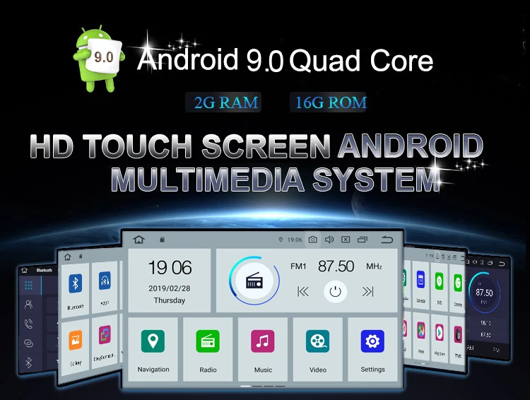 COIKA " четырехъядерный Android 9,0 система автомобиля сенсорный экран стерео для Honda Civic хэтчбек 2006-2012 с 2+ 16 Гб ram wifi SWC DVR BT