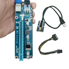 Pcie Riser 16x to 1X Mini PCI-E to PCIe PCI Express 60cm Extender Card Adapter SATA 6Pin/4pin Power Cable for Bitcoin computer Pcie Riser 16x to 1X Mini PCI-E to PCIe PCI Express 60cm Extender Card Adapter SATA 6Pin/4pin Power Cable for Bitcoin computer