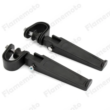 

Universal 1-1 1/4" Motorcycle Highway Foot Pegs Crash Bar Engine Guard Footrest Mount Clamp for Harley Bobber Chopper Custom
