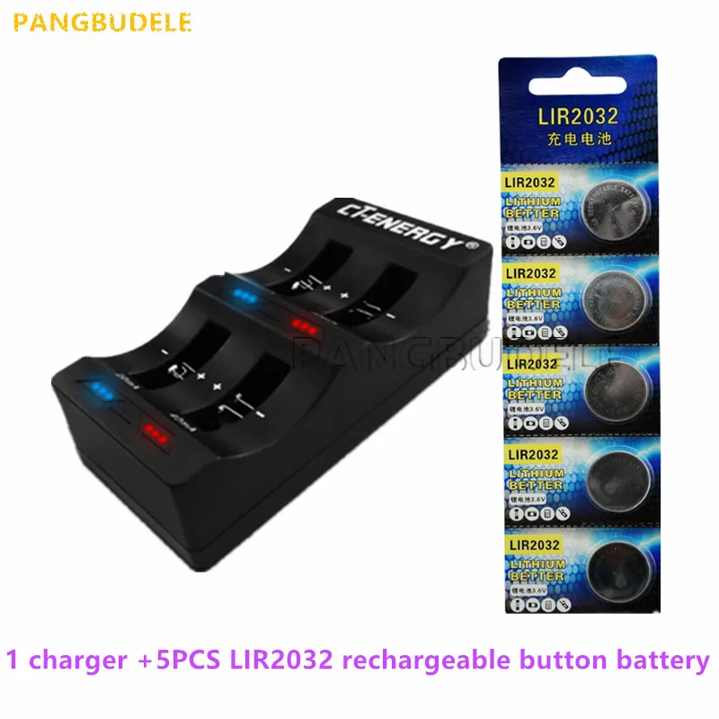 High Quality Universal USB Interface 4-Slot Charger 1PCS + 5PCS Rechargeable Button Battery LIR2032 Button Battery High Quality Universal USB Interface 4-Slot Charger 1PCS + 5PCS Rechargeable Button Battery LIR2032 Button Battery