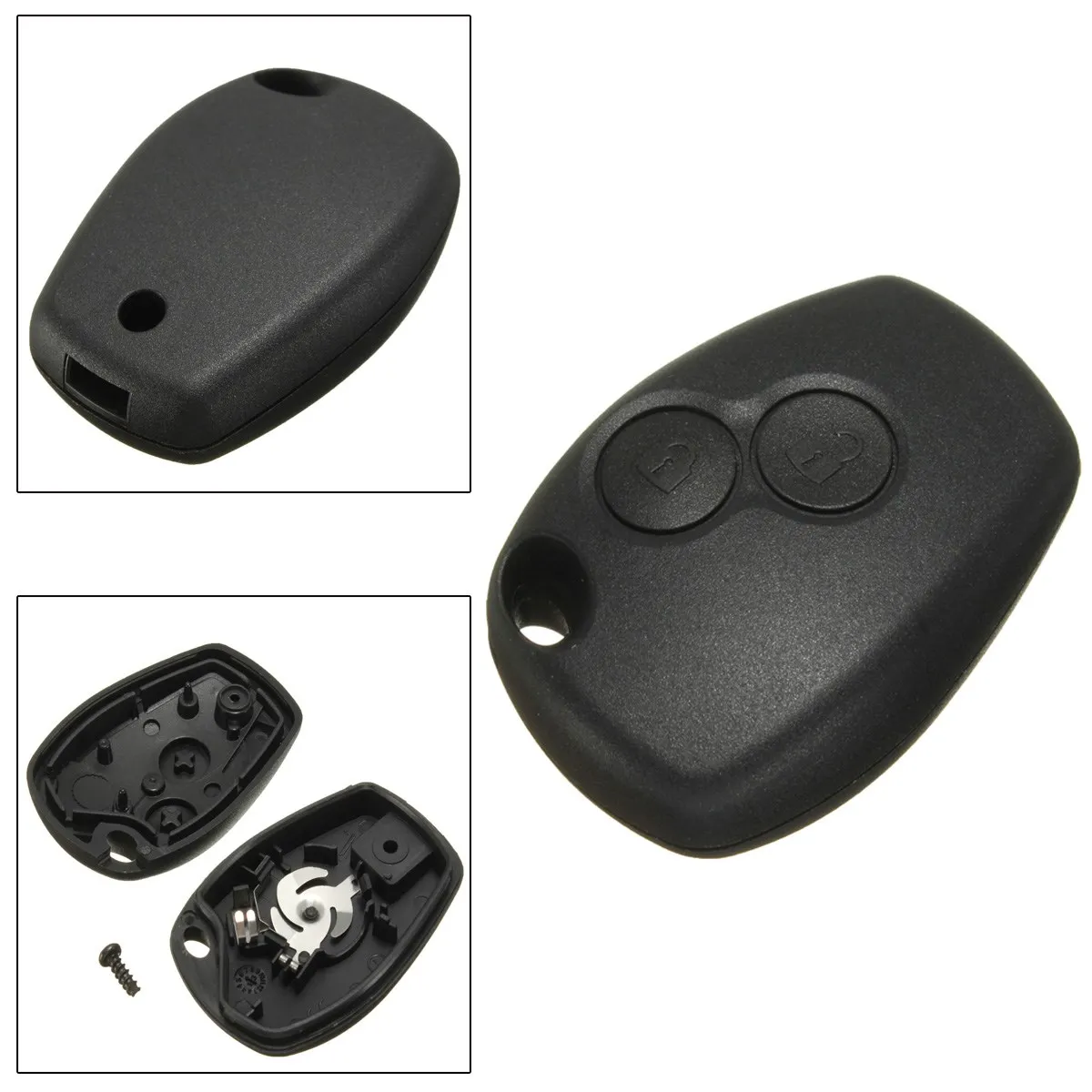 

2 Buttons Remote Car Key Shell for Renault No Chip Uncut Blade Car Key Case Flip Fob Car Cover