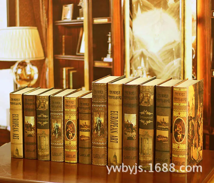 

10PC Manufacturer direct European style retro paper Fake Book photography props book decoration book BHFG-16