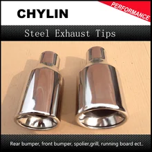 Universal Car Exhaust Muffler Tail Pipe Stainless Steel Chrome Decorative Tip Exhaust Pipe Automobile Accessories Car-styling