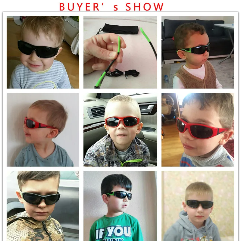 Kids Polarized Sunglasses for Safety Flexible Rubber JIANGTUN polarized sunglasses