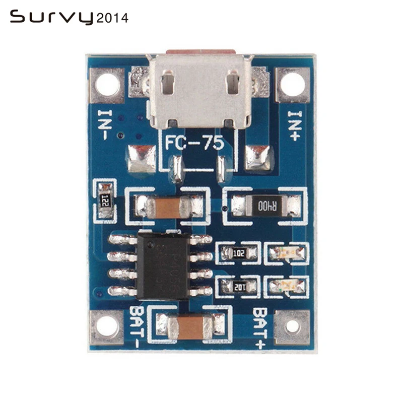 

10pcs Micro USB 5V 1A 18650 TP4056 Lithium Battery Charger Module Charging Board With Protection Dual Functions