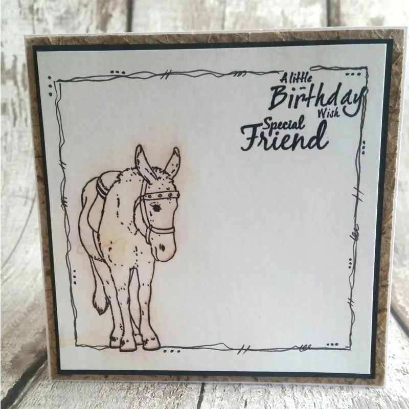 Rural Style Animal Boy Girl Clear Silicone Stamp Transparent DIY Card Album Embossing Scrapbooking Template New Stamp 201