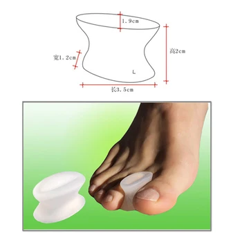 

1Pair =2Pcs Silicone Toe Separator Hallux Corrector Pain Relief Massage Toe Outer Appliance Ectropion Hallux Valgus Correction