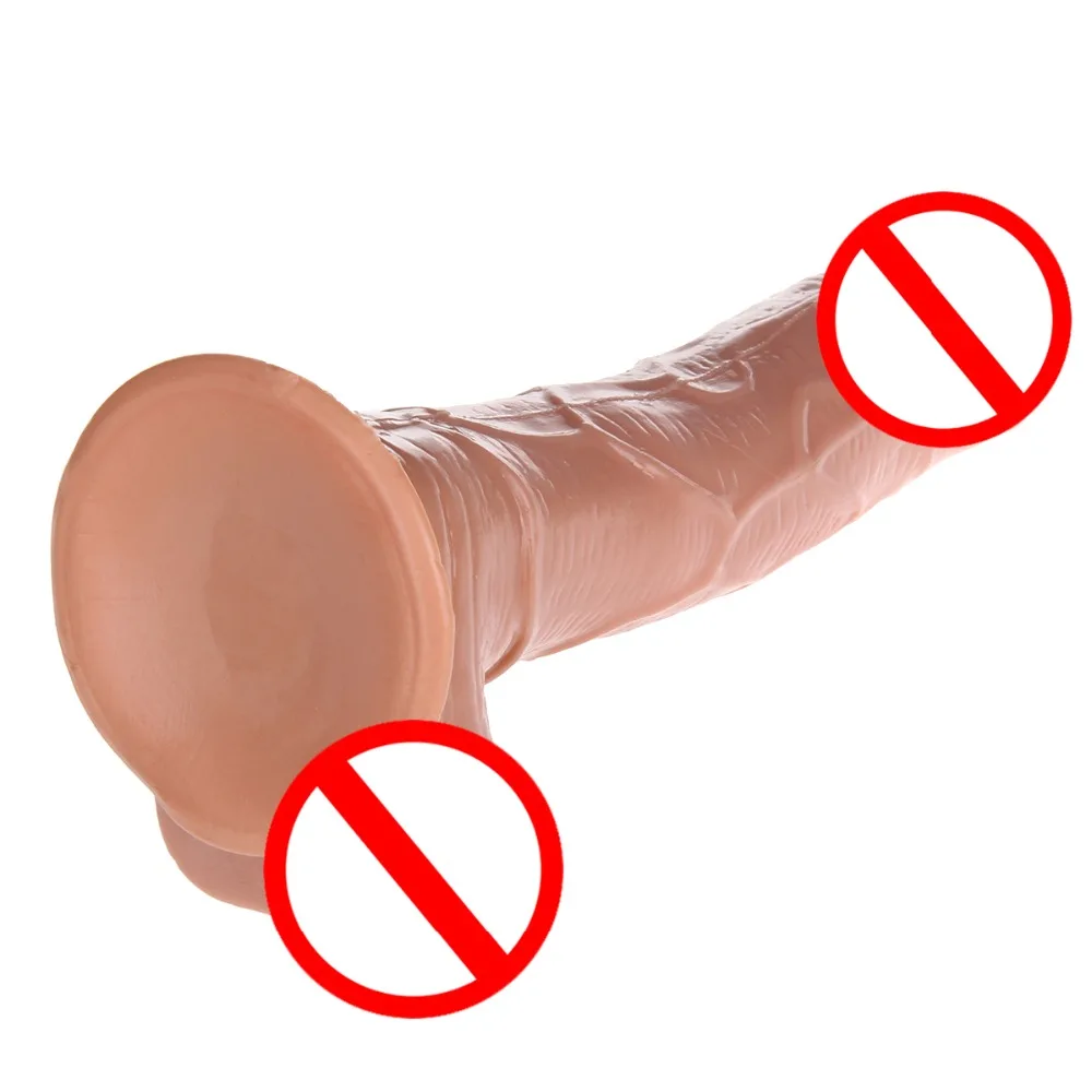 19cm Huge Dildo Super Soft Silicone Speed Big Dildo Vibrator realistic penis with suction cup sex toys for woman sex toys