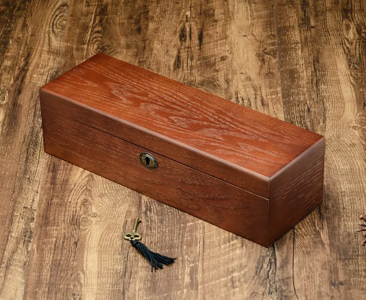 Деревянная коробка для хранения часов с замком дисплей мужские механические часы Органайзер упаковка украшений подарочный держатель WK031