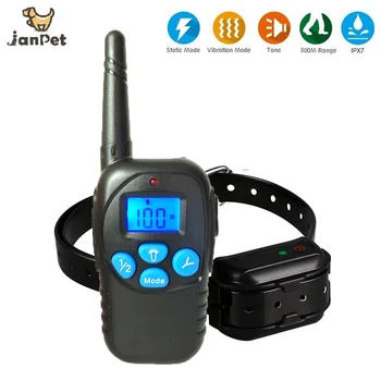 

Electric Pet Dog Training Collar Trainer 300M Remote Control Waterproof Shock Vibration Light Word Command Dog Training Device