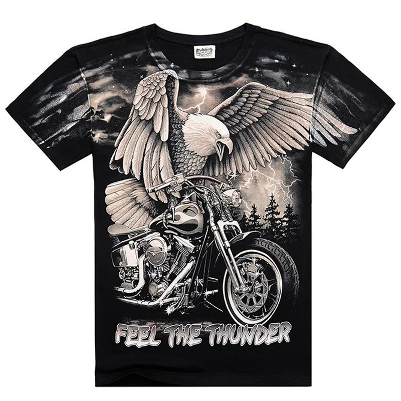 

[Men bone] summer British Metal Band Hiro Eagle rock eagle feel the thunder t-shirts 100% Cotton Men's Shirt