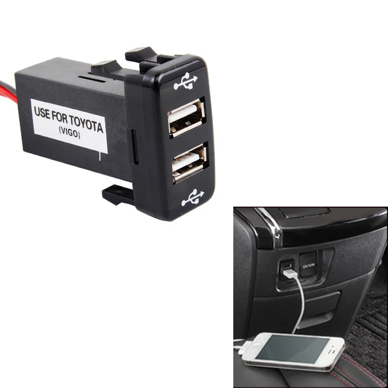 Автомобильное зарядное устройство с двумя Usb портами 4 2 А автомобильный адаптер