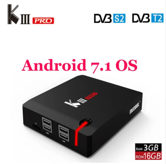 Highend KIII PRO DVB-S2 DVB-T2 Android 7 1 TV Box 3 Гб 16 Восьмиядерный процессор Amlogic S912 4K Combo CCCAM NEWCAMD Biss