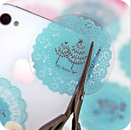 

(10 pieces)/Lot Kawaii Mini Lace Paper Stickers Decoration DIY Scrapbooking Sticker Stationery
