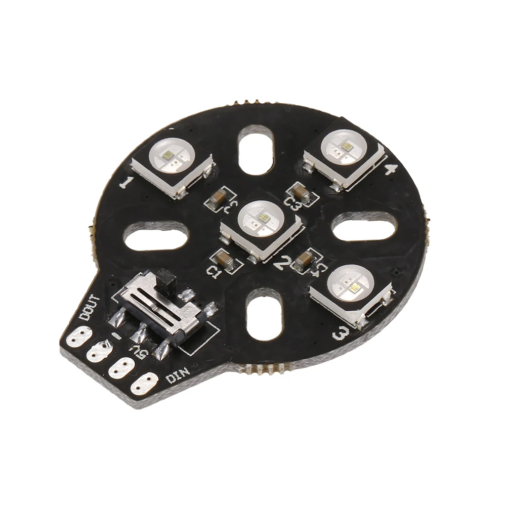 4pcs WS2812B 5V 5050 RGB Motor Led Board for Naze32 F3 CC3D Flight Control RC Racing Drone Quad LED Light Lamp Quadcopter Part (6)