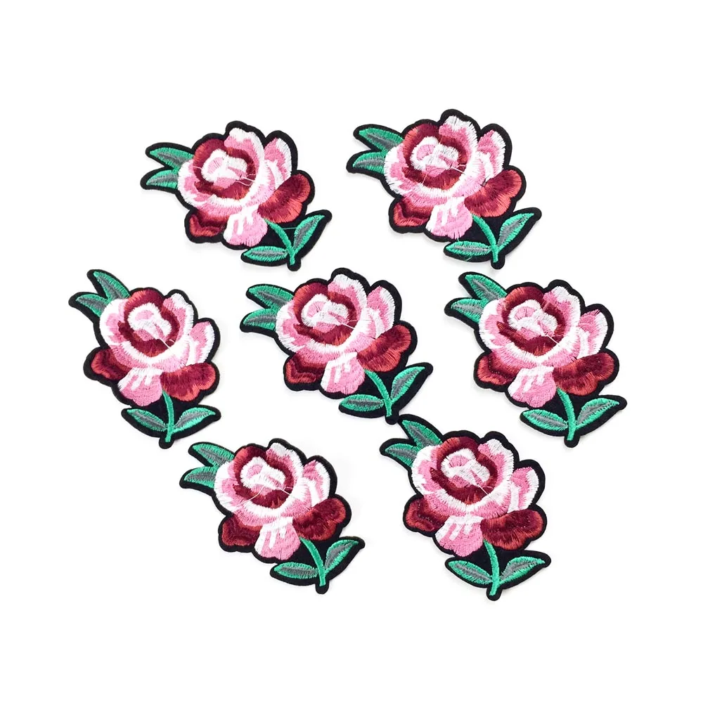 Iron On Flower Patches For Clothing Iron On Rose Appliques For Garment Embroidery Stickers For
